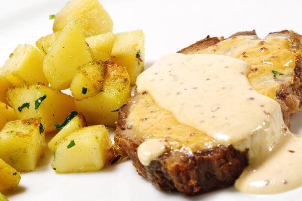Pork with Mustard Cream Sauce